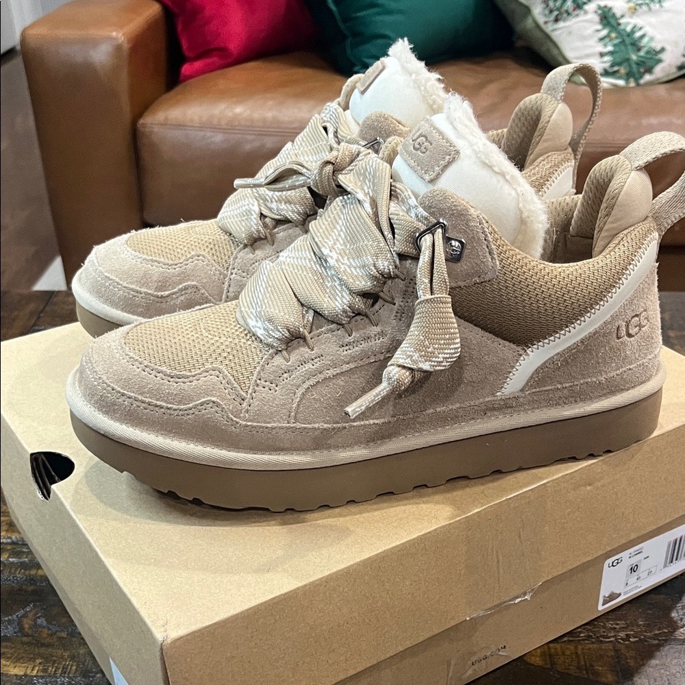 Uggs Lowmel sneakers worn once like new, shipped in box with extra laces EUC